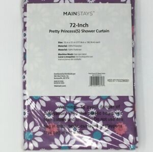 Mainstays Purple Princess Floral Shower Curtain Purple